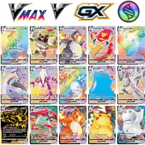 New Version Pokemon Cards Holographic Bord Game Vmax GX Mega Tag Team Energy Trading Card Game English Version Kids Gift