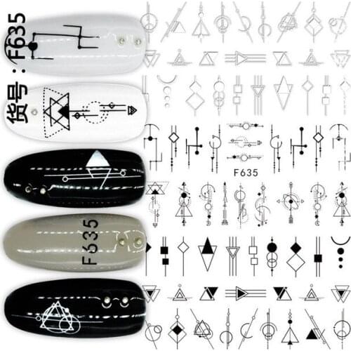 Newest F635 3D nail art sticker decal stamping back gule DIY nail decoration tools