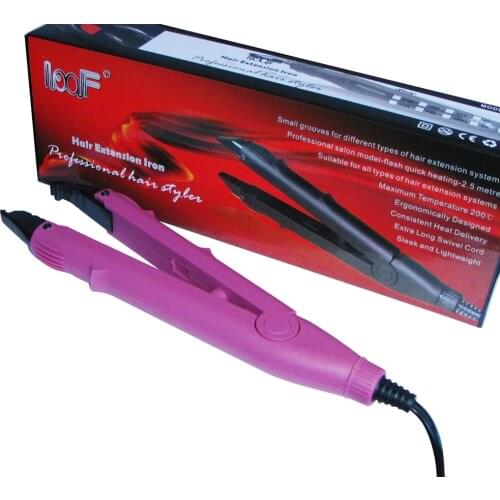 PINK color FLAT PLATE Fusion Hair Extension Keratin Bonding Tool Heat Iron JR-610 +FREE SHIPPING