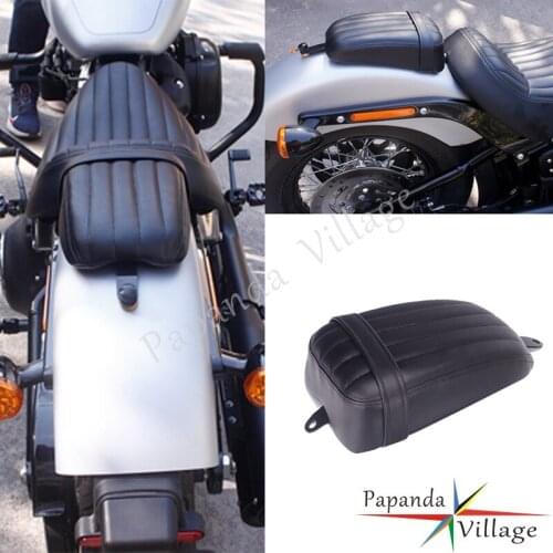 Motorcycle Custom Grid Rear Passenger Seat Fender Mount Nut Bolt Knob Seat Pad Pillow for Harley Softail Street Bob 2018-2020