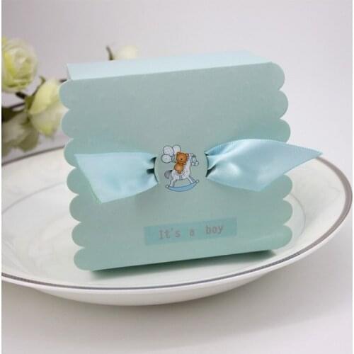 Festival supplies candy box bag chocolate paper gift package for Birthday Wedding Party favor Decor DIY Its a girl/boy Wh