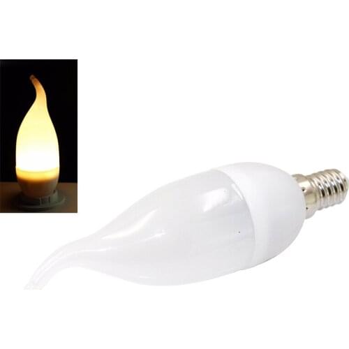 LED candle light bulb 5W tip bubble tail crystal chandelier special E14,Pull tail(warm white 220v)