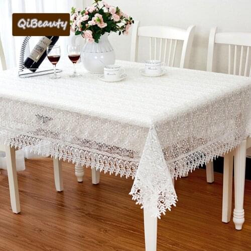 Fresh Glass Yarn Embroidered Tablecloth Square Table Cloth Pastoral Lace Tea Table Cloth Modern Minimalist
