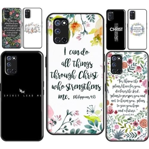 Bible Verse Jesus Christ Christian For OPPO A53 2020 A31 A5 A9 A1K A3S A5S A15 A52 A72 A83 F5 F7 Find X2 X3 Pro Phone Cover