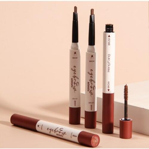 Three-dimensional Exquisite Double-headed Eyebrow Pencil Eyebrow Cream Easy To Color Waterproof Sweat-proof Natural Pencil TSLM1