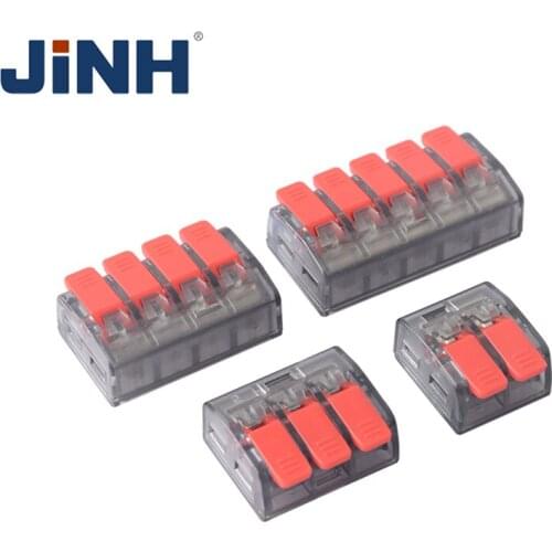Universal Fast Wire Cable Connector Mini Compact Push-In Terminal Block 0.5-2.5mm2 Push-in