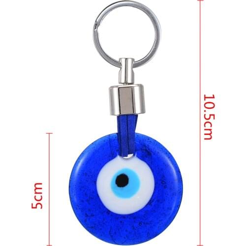 1pc New Blue Evil Eye Pendant Keyring Bag Hanging Pendant Blessing Protection Decoration Keychain
