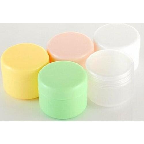 10pcs Cream Jars Cosmetic Packaging Box Empty Jar Pot Eyeshadow Makeup Face Cream Container Sample Plastic Jar With Lid