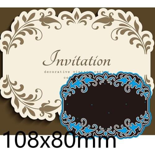 108*80mm Laciness Leaf Invitation Card Cutting DIES Stencil DIY Scrapbook Embossing Card Craft Template Paper Photo Album