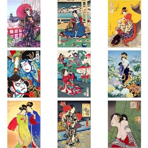 5D Diamond Embroidery Ukiyoe Cross Stitch DIY Diamond Painting Japan Style Diamond Mosaic rhinestones Home Decor Gift
