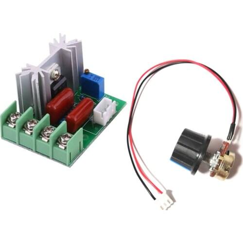 AC 220V 2000W High Power SCR Voltage Regulator Dimming Dimmers Motor Speed Controller Governor Module W/ Potentiometer