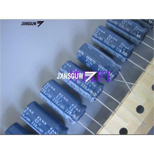 20PCS ELNA RE3 63V330UF 10X20MM Dark audio Aluminum electrolytic capacitors 330uF/63V 85 degrees 330UF 63V
