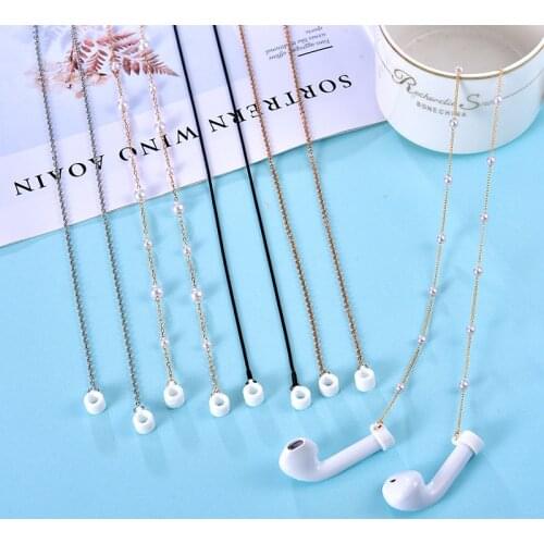 Anti-Lost Chains For Airpods Punk Stainless Steel Twist Chains Lanyard For Women 2021 Fashion Men Jewelry Earphone Accessories