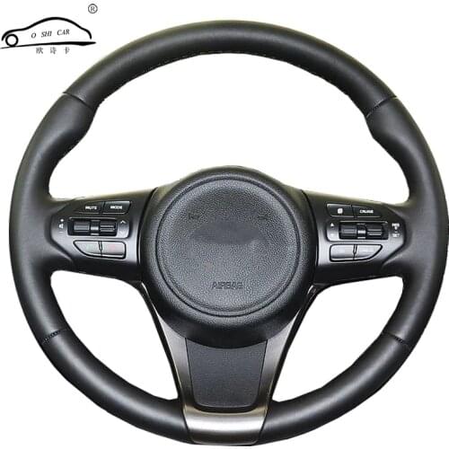 Genuine Leather car steering wheel Cover for Kia Sorento 2015/dedicated Steering-Wheel Handlebar Braid