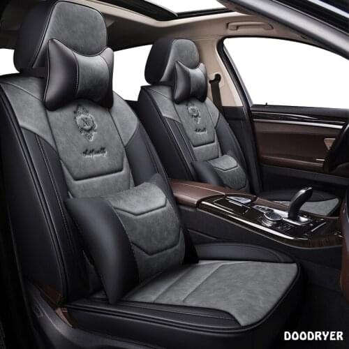 DOODRYER leather car seat covers For ford focus mk1 focus 2 3 mondeo mk4 fiesta mk7 figo ranger edge fusion 2015 kuga car seat