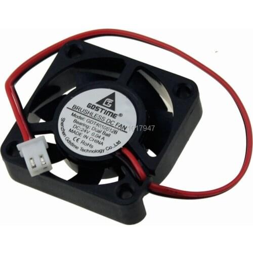2pcs Gdstime Dual Ball Bearing 24V 4cm 40mm 40x40x10mm 4010B DC Brushless Cooler Cooling Fan 2Pin 7800rpm