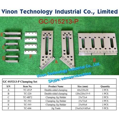 GC-015213-P Clamping Set Parts, High quality tooling for all wire EDM machines fastening system