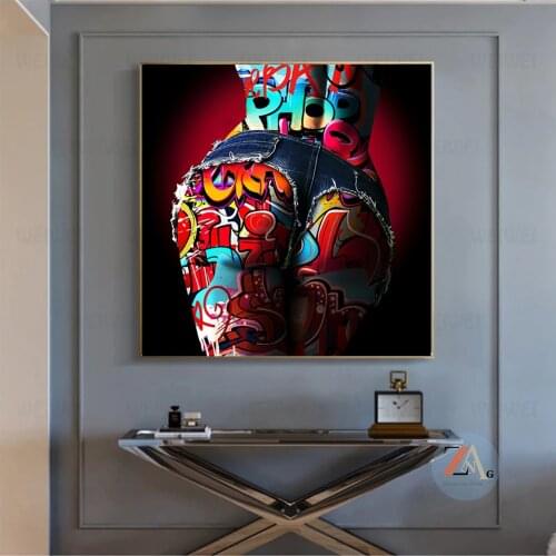 Canvas Painting Pictures Pop Graffiti Sexy Ass Wall Art Colorful Posters and Prints Home Decoration Artwork Canvas Art Cuadros