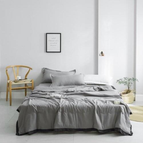 New Summer Quilt Solid Color Air Condition Thin Quilt Throw Blanket Bedding Comforter Sofa Office Bed Travel Quilt