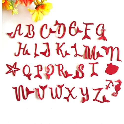 MEET HUANG METAL CUTTING DIES cut Mermaid Alphabet Letter Scrapbooking paper craft album card punch knife art cutter die