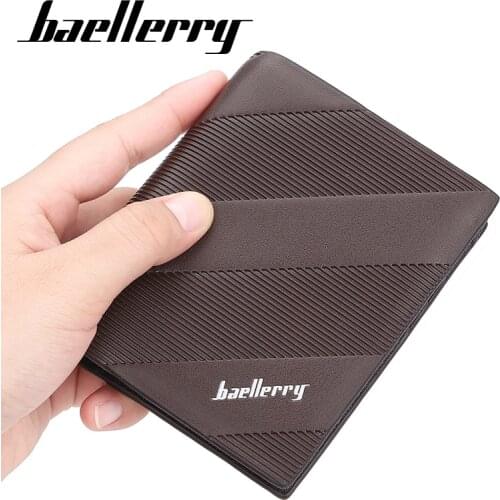 Baellery Men Wallets Small Leather Wallet Coins Bag Credit Card Holders Dollar Bill Wallet Clutch Purse for Boy Short Wallets