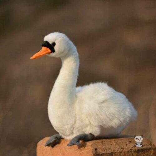 Soft White Swan plush toy With wire in the neck can easily shape Decoration stuffed dolls Present toys high quality