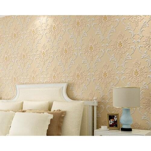Beibehang European rural wallpaper Bedroom wallpaper 3d sitting room TV setting wall spread wallpaper 0.53 x10 m wallpaper roll