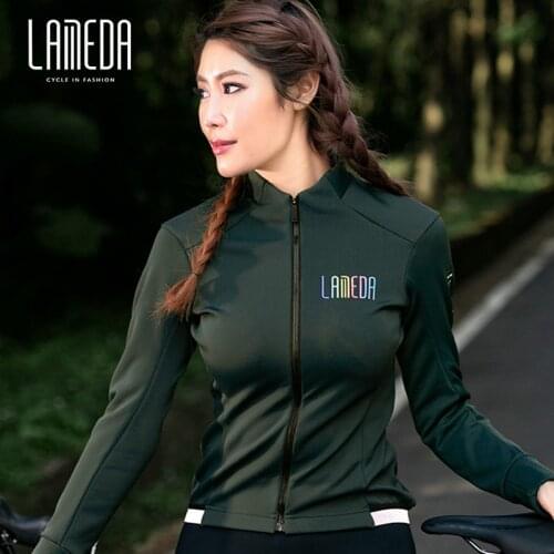 Lambda Autumn And Winter Fleece Cycling jacket Women Mountain Road Bike Clothing Professional Warm Long Sleeves coats