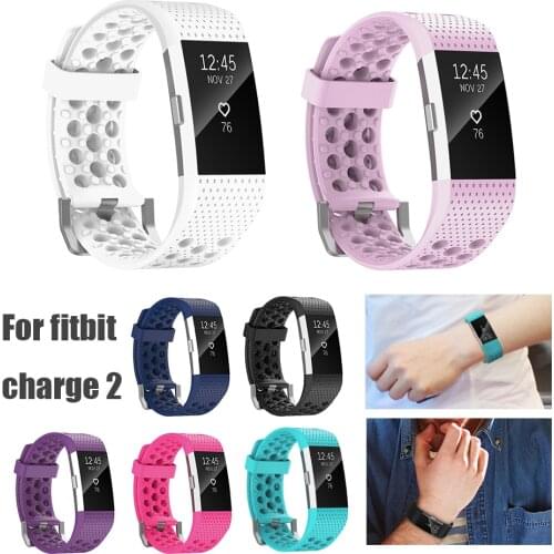 Band For Fitbit Charge 2 Silicone Wristband Replacement Bracelet Accessories Adjustable Strap For Fitbit Charge 2