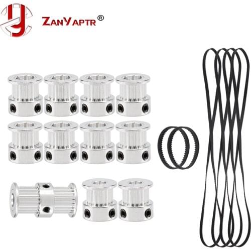 UM2 Ultimaker2 2GT 6mm Belt Pulley 20 Teeth Bore 5mm 8mm Belt Closed Loop Rubber GT2 Timing Belt 610 / 200 MM For 3D Printer