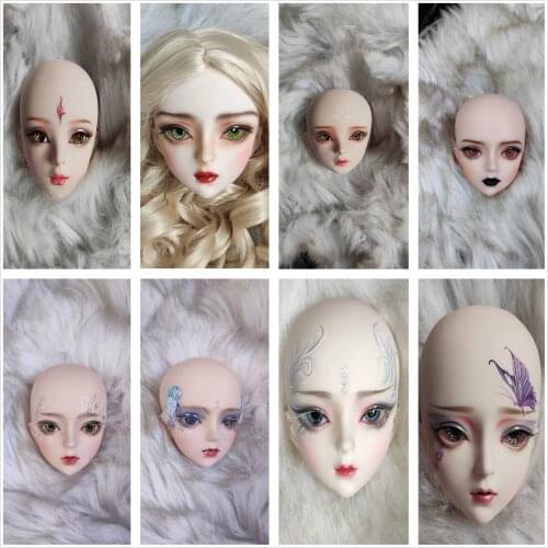 1/3 BJD Doll Head DIY Hand make up Princess Dolls 58CM Ball Joints Movable body
