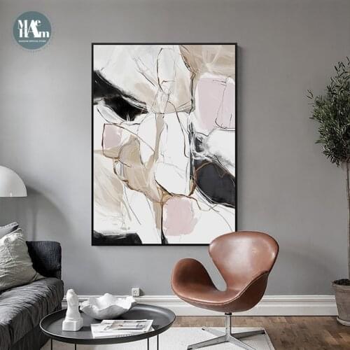 Modern Abstract Beautiful Colorful pink Canvas Painting Wall Art for living room Nordic Print Scandinavian Decoration Picture