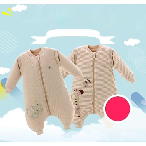 Spring Autumn Winter Baby Sleeping Bag Cotton Stripe Pattern Baby Kids Sleep Sacks Long-sleeve Children Sleep Romper Baby Produc