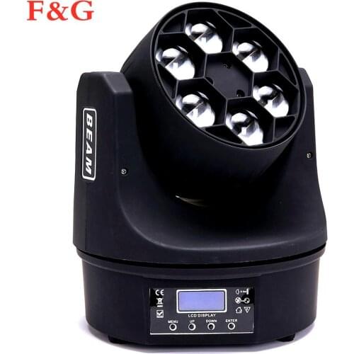 F&G LED Beam+Wash 6x15W RGBW 4IN1 Bees Eyes LED Moving Head Light With Excellent Pragrams 11/14 Channels