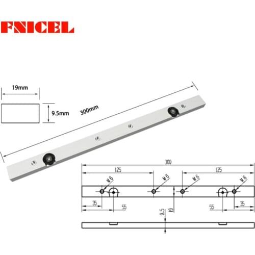 300mm Aluminium Alloy Miter Bar Slider Table Saw Miter Gauge Rod Woodworking DIY Tools Durable In Use