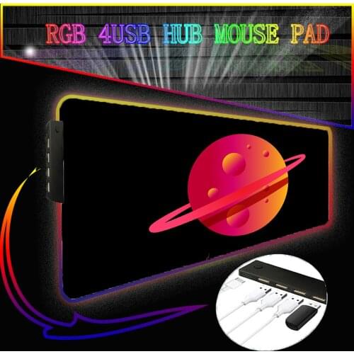 High-quality Earth Is Suitable for League of Legends Rgb Hub USB Type CSGO Yuanshen Impact Gamers Mouse Pad LED Backlight Xxl