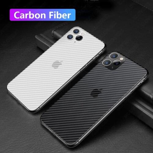 Carbon Fiber Back Screen Protector For iPhone 12 11 Pro Max mini XS Max XR SE 2020 Sticker Film For iphone X 7 8 9 6 6S Plus