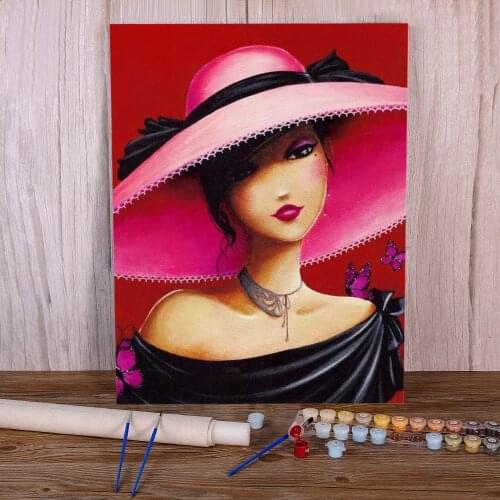 Woman DIY Painting By Numbers Set Oil Paints 50*70 Paiting By Numbers Home Decoration For Kids Handiwork