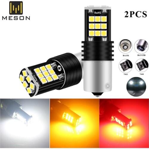 2Pcs 1156 BA15s P21W 1157 BAY15D P21/5W T20 W21W 7440 7443 W21/5W LED 3030Smd Car Brake Lamp Turn Signal Bulb Auto Reverse Light