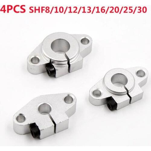 4pcs/lot SHF8 SHF10 SHF12 SHF13 SHF16 SHF20 SHF25 SHF30 Linear Bearing Shaft Support CNC Router for 3D Printer