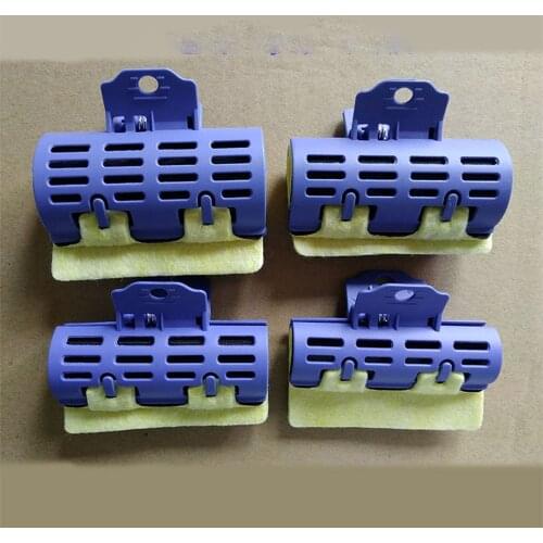 4pcs/lot Hair Perming Clips with Heat Resistant Sponge Degital Ceramic Hair Curling Machine Rods Clamps Elvin Hot Perm