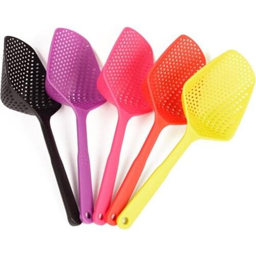 5 Colors Cooking Shovels Vegetable Strainer Scoop Nylon Spoon Large Colander Soup Filter Kitchen Tools Cocina Accessories