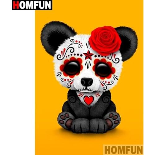 HOMFUN Full Square/Round Drill 5D DIY Diamond Painting "Cartoon panda" Embroidery Cross Stitch 3D Home Decor Gift A11214