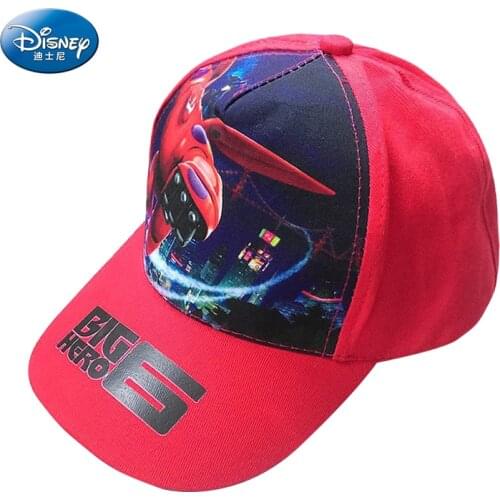 Disney New Spring Autumn Bighero Cartoon Cotton Baseball Cap Baby Boy Sun Hats Hip Hop Snapback Kids Hat Childrens Accessories