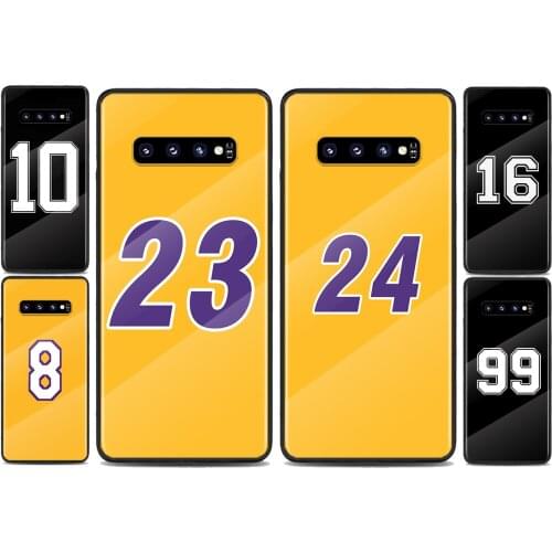 Tempered Glass Cover Lucky number 23 24For Samsung Galaxy S20 FE S10e S10 S9 S8 Ultra Plus Lite Plus 5G Phone Case