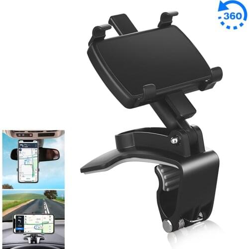 Phone Holder In Car Mobile Phone Bracket Smartphone Stand Vertical Horizontal 360 Degree Rotation for Car Navigation Music Radio