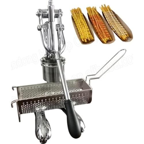 Long Potato Strip Extruder Mashed Potatoes French Fries Maker Machine Manual Potato Making Machine Manual Potato Forming Tool