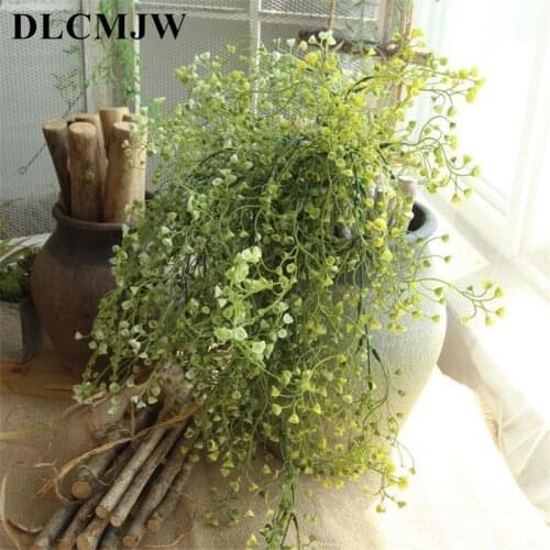 Artificial plants grass wall hanging grass Fake Hanging Vine Plant Leaves Garland Home Garden Wall wedding party decoration