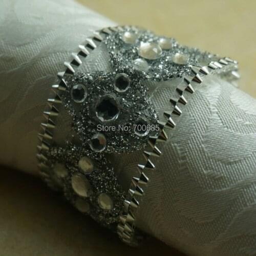 Crystal napkin ring, silver decoration napkin holder