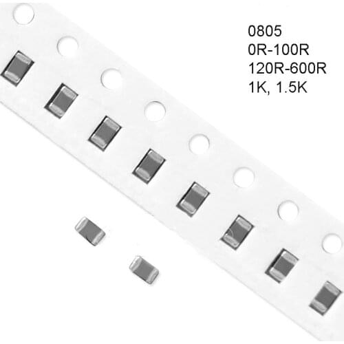 100pcs 0.4A 0805 SMD Chip Magnetic Bead Inductor 0R-100R 120R-600R 1K 1.5K 9R 26R 36R 60R 80R 100R 180R 300R 500R 600R